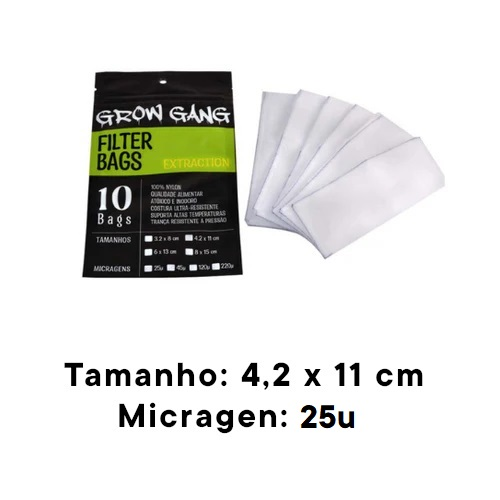 Filter Bags Grow Gang 25 micras - 4,2 x 11 cm