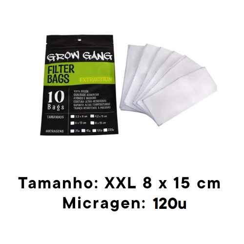 Filter Bags Grow Gang 120 micras - XXL 8 x 15 cm