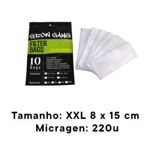 Filter Bags Grow Gang 220 micras - XXL 8 x 15 cm