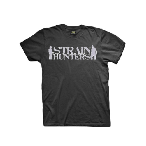 Camiseta Green House Strain Hunters Preta Logo  - Cinza